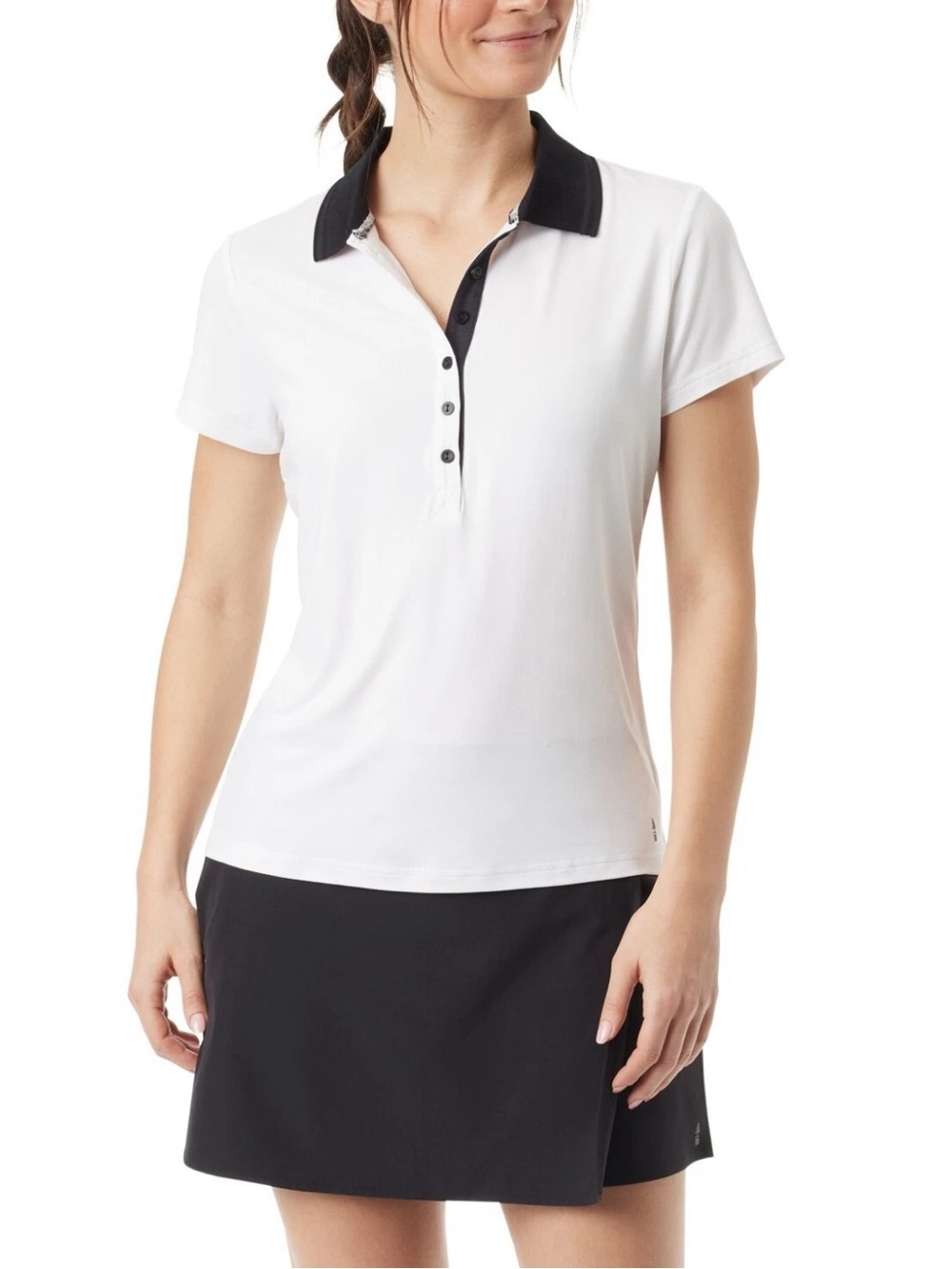 Bass Outdoor Women's Performance Polo T-Shirt Bright White Size L